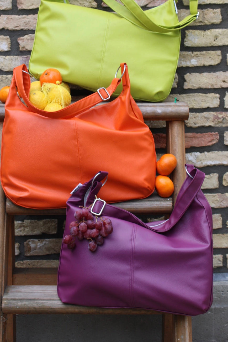 Leather bag fuchsia - preorder