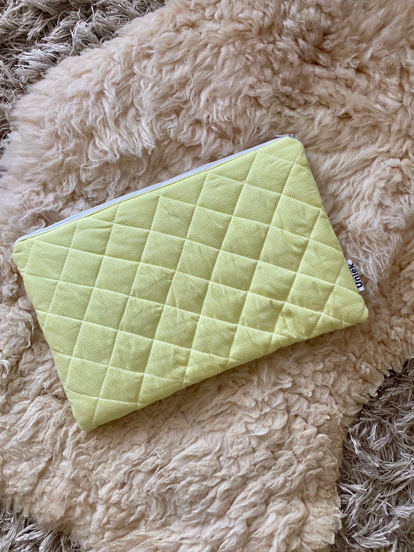 Laptopsleeve - Neon gingham