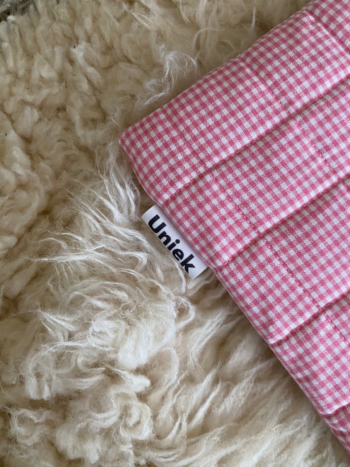 Laptopsleeve - Pink gingham