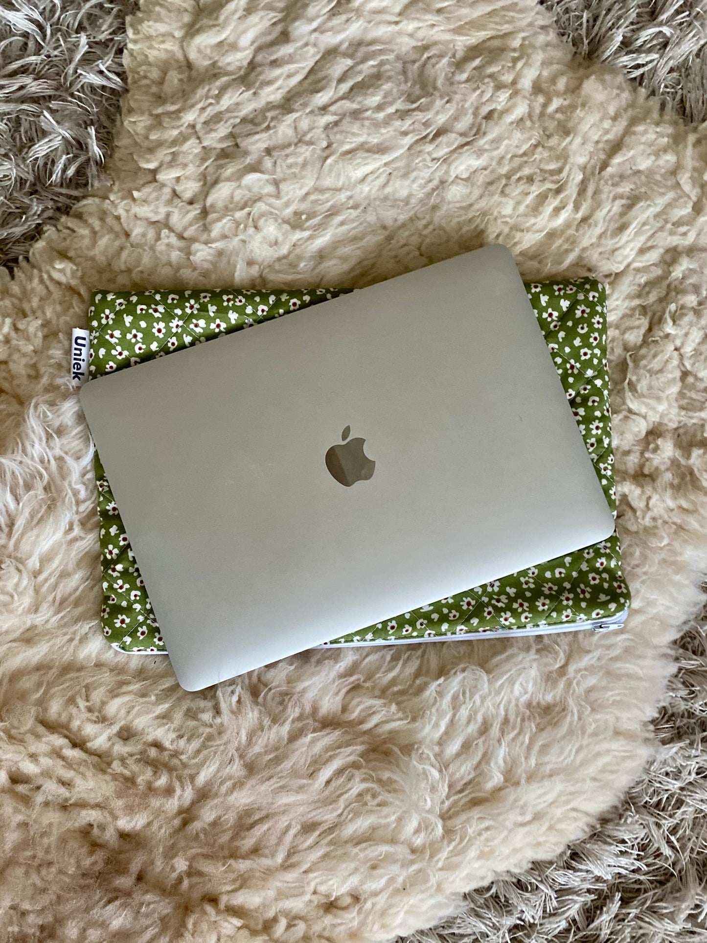 Laptopsleeve - Green flowers